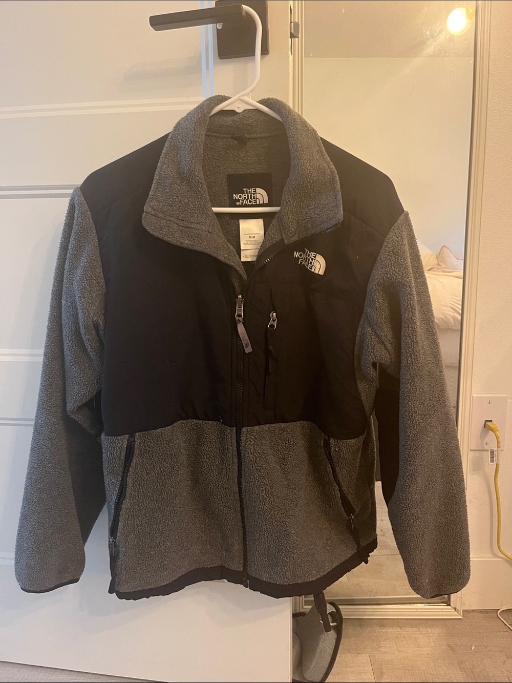 The North Face Gray and Black Fleece Jacket